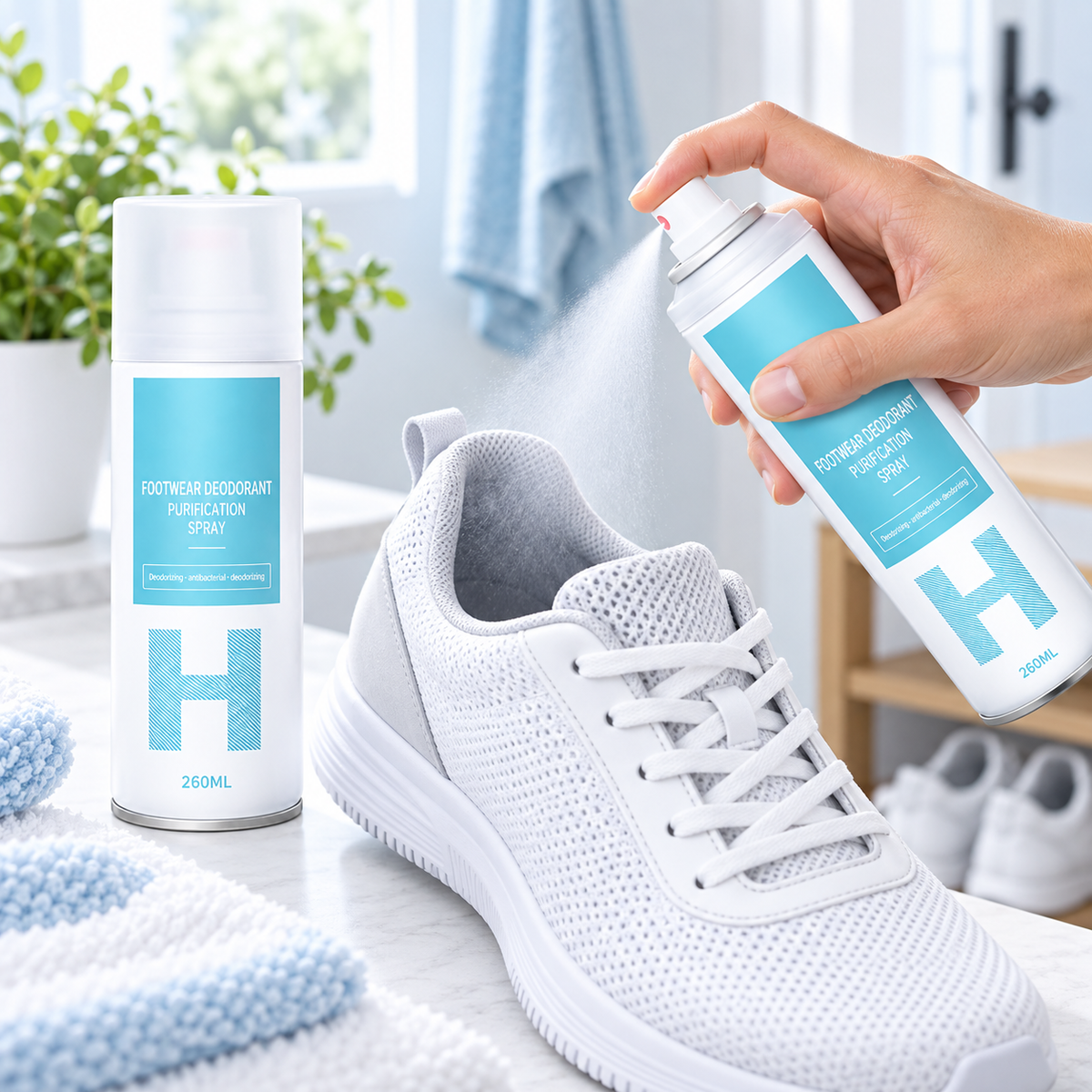 260ml Shoe and Sock Deodorizing Spray with Cologne Scent