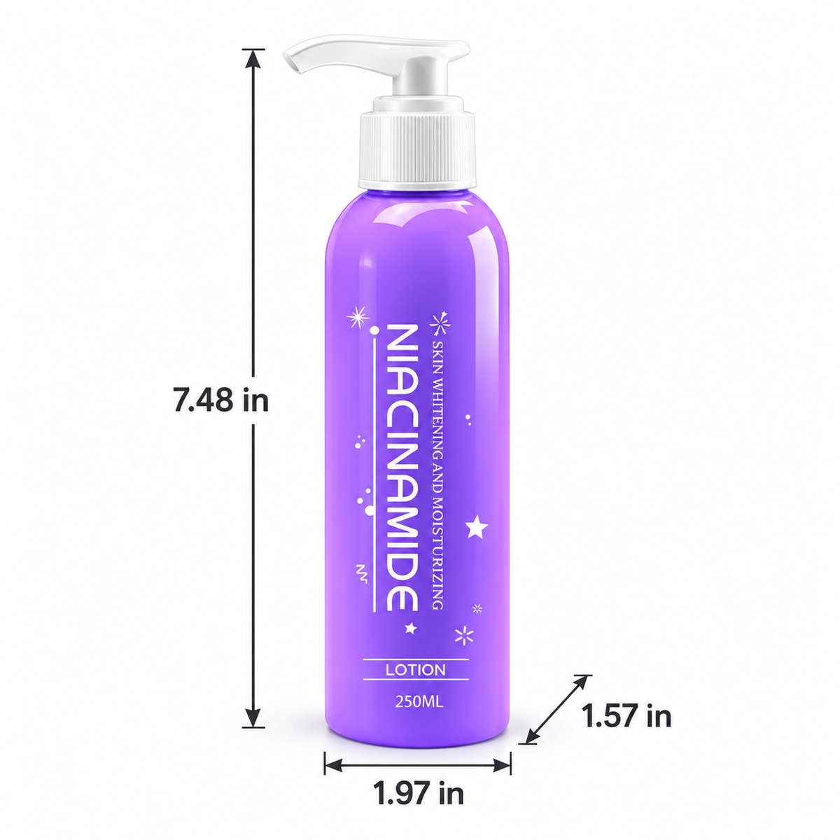 250ml Purple Niacinamide Body Lotion for Nourishing Moisture Care